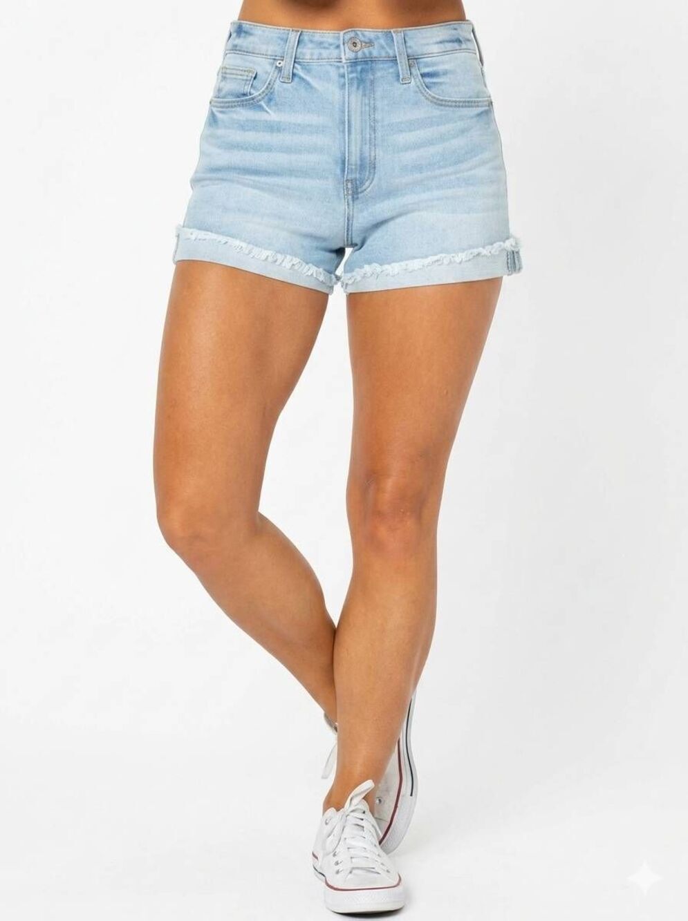 🔸️Light Blue Wash High Rise Denim Shorts Size 15